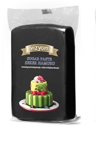 VİZYON ŞEKER HAMURU SİYAH 1kg*16ad