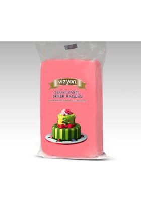 VİZYON ŞEKER HAMURU PEMBE 1kg*16ad