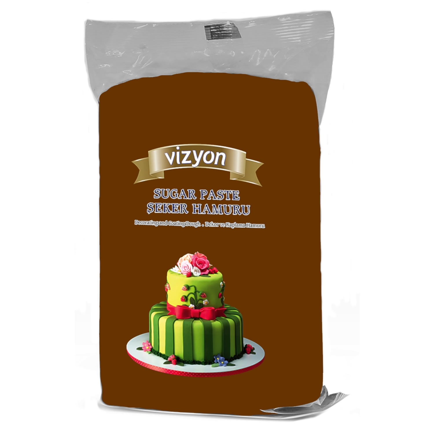 VİZYON ŞEKER HAMURU KAHVERENGİ 1kg*16ad