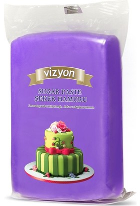 VİZYON ŞEKER HAMURU MOR 1kg*16ad