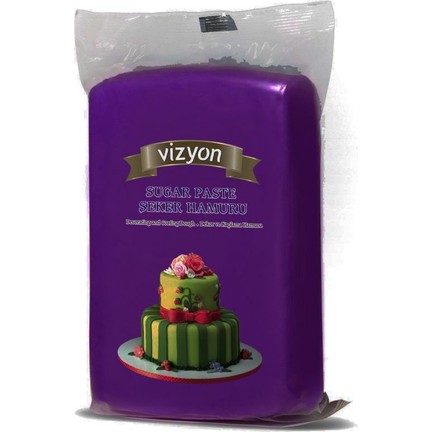 VİZYON ŞEKER HAMURU ERGUVAN 1kg*16ad