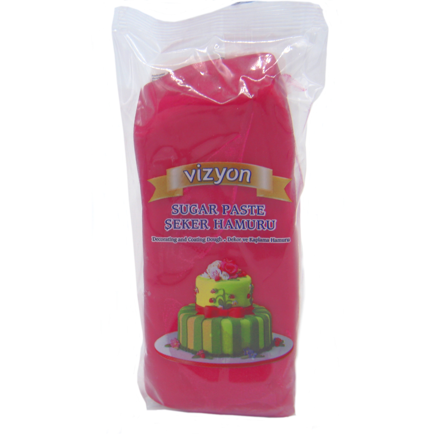 VİZYON ŞEKER HAMURU FUŞYA 1kg*16ad