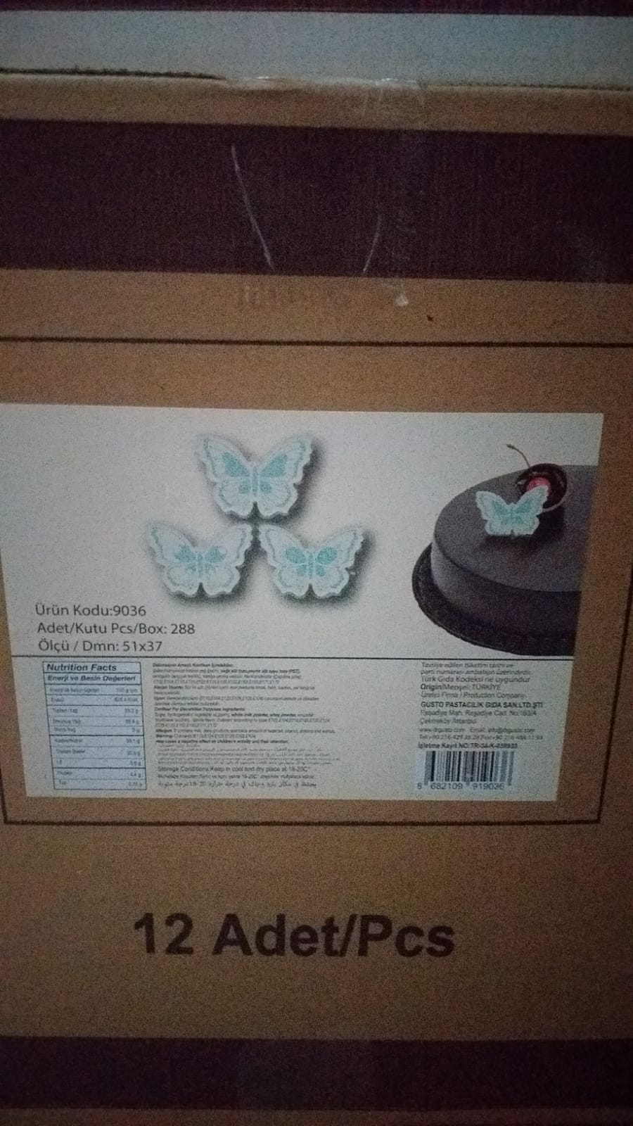 DEKOR ÇİKOLATA KELEBEK 9036