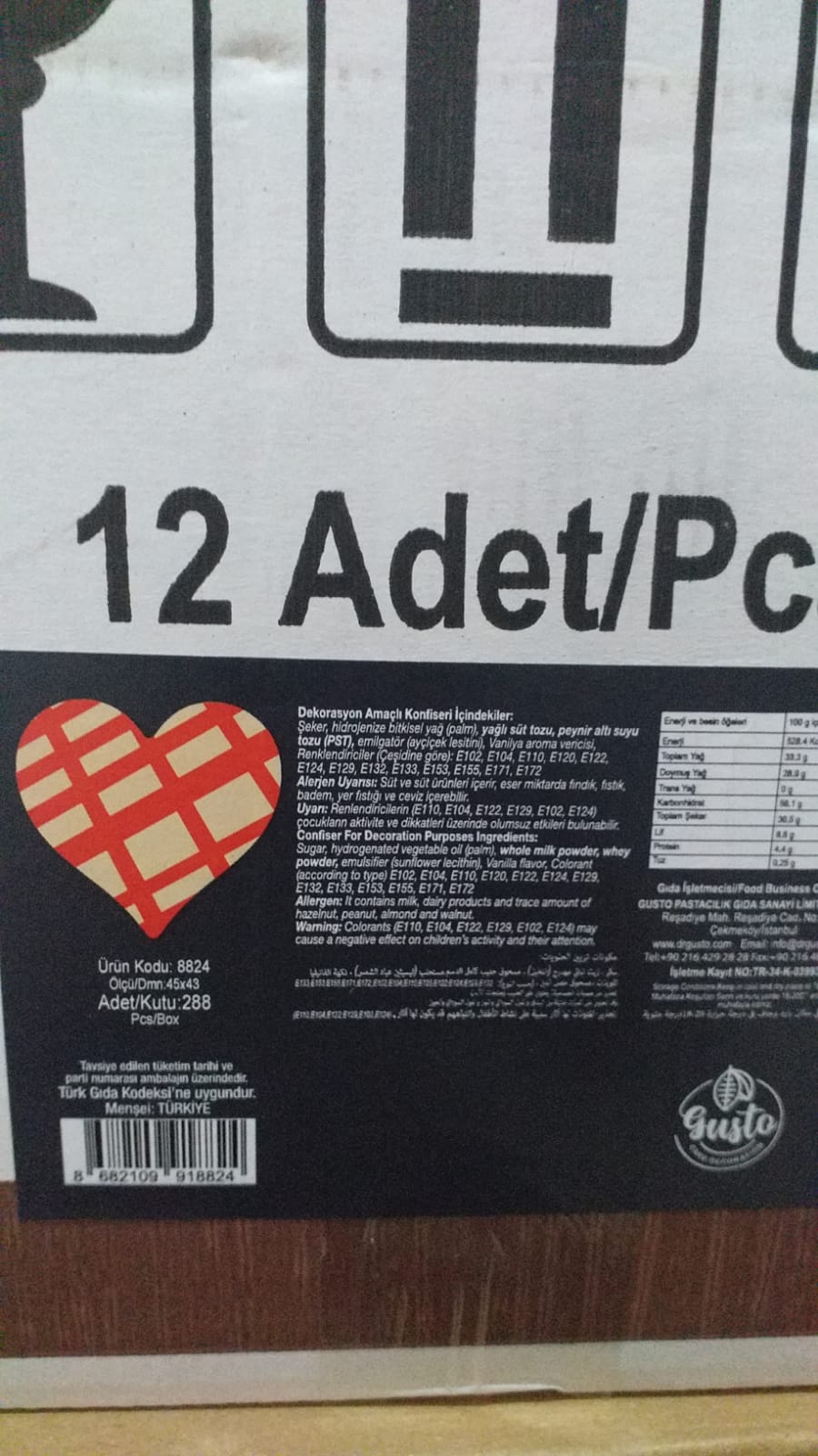 DEKOR ÇİKOLATA KALP 8824